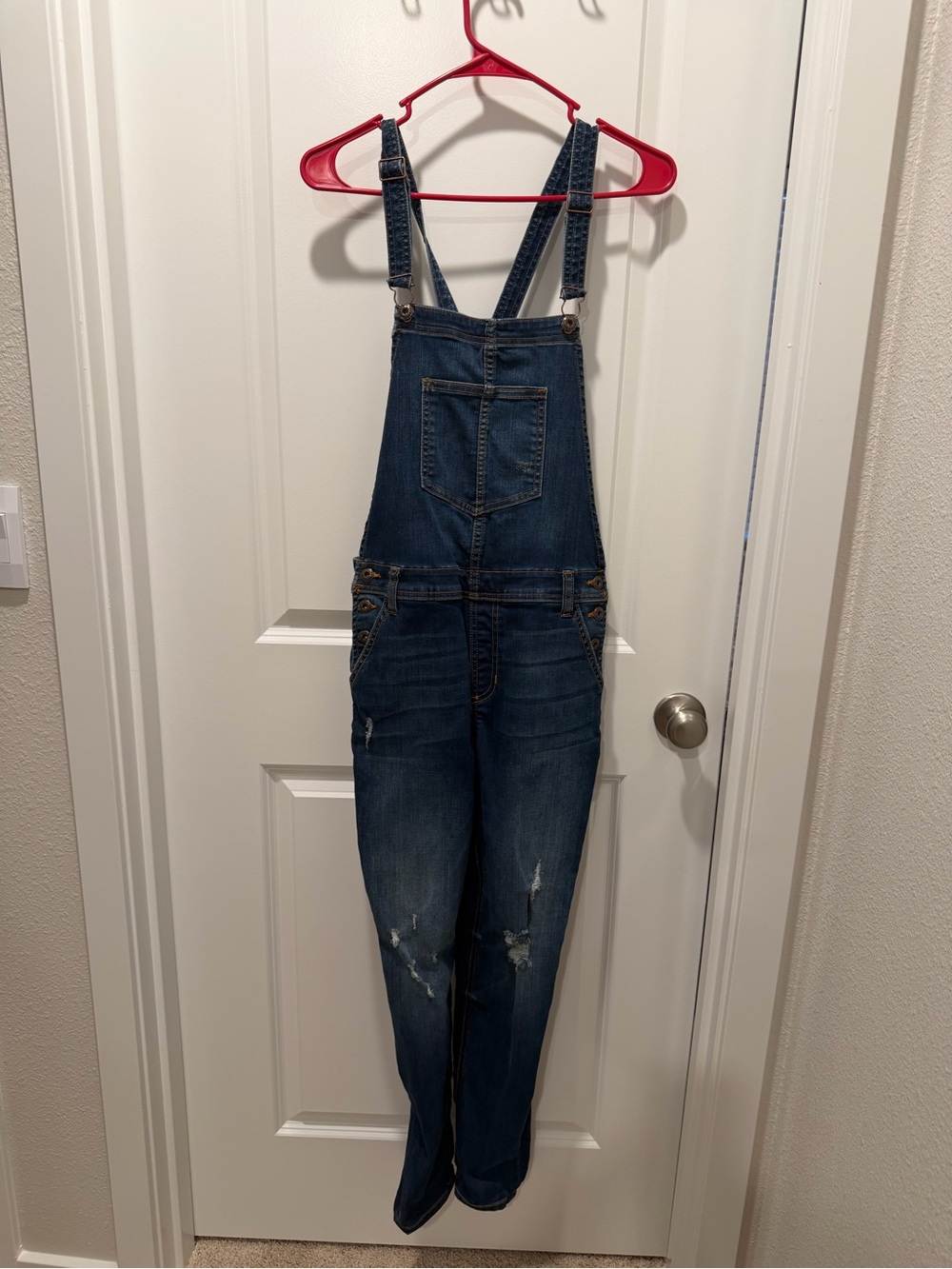 Dark Blue Denim Overalls - Classic Workwear Style